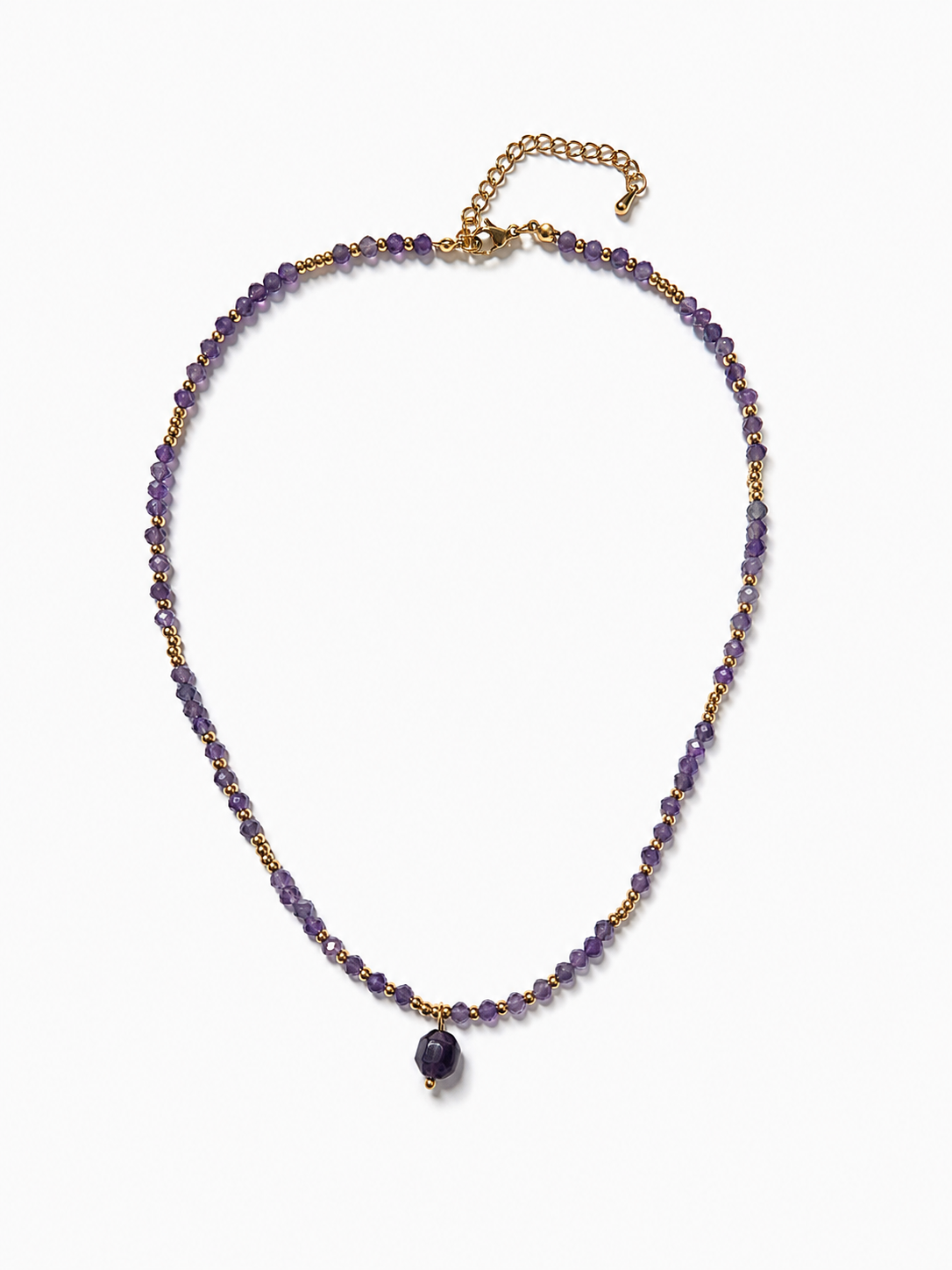 Collier doré Améthyste