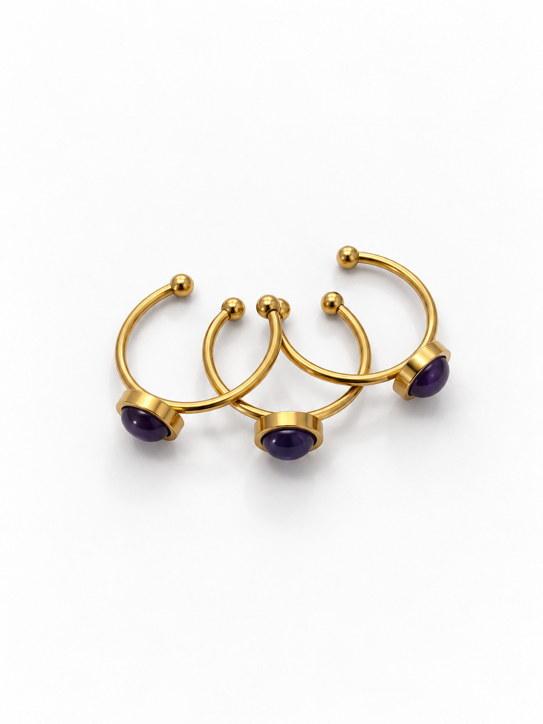 Bague dorée lapis lazuli