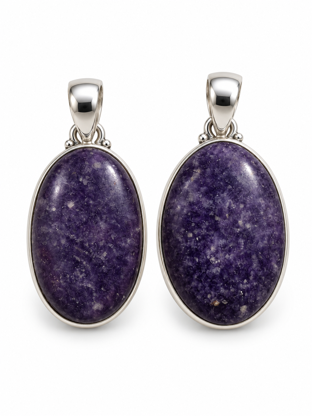 Pendentif Argent 925 Lépidolite AA Madagascar