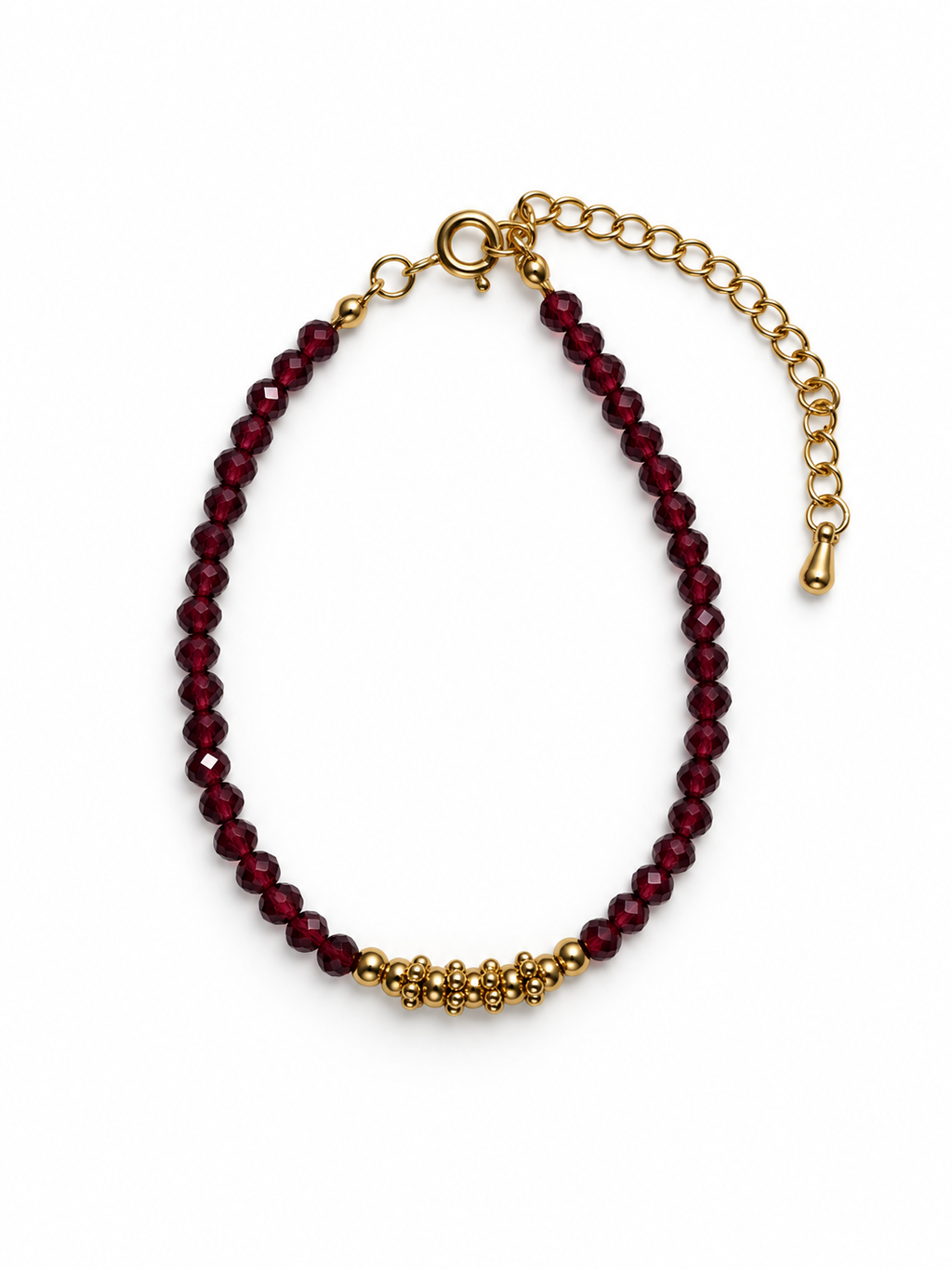 Bracelet doré Grenat AA