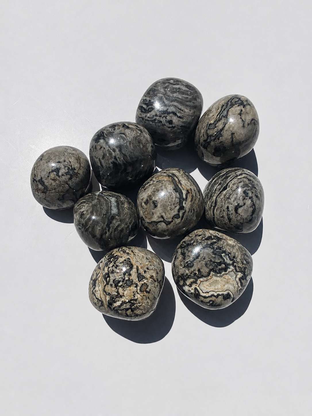 Pierre Agate crazy lace grise