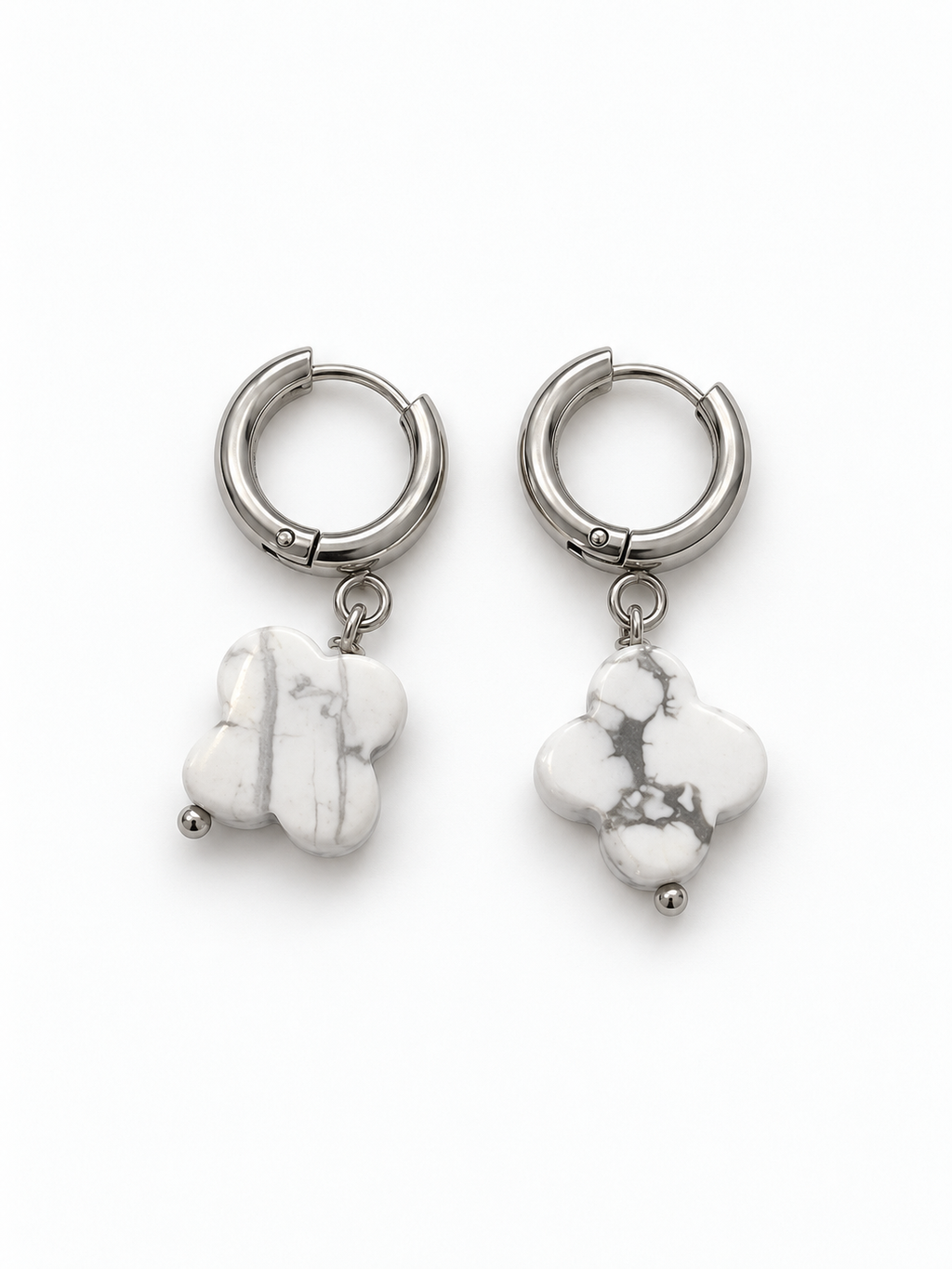 Boucle d'oreille Howlite