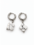 Boucle d'oreille Howlite
