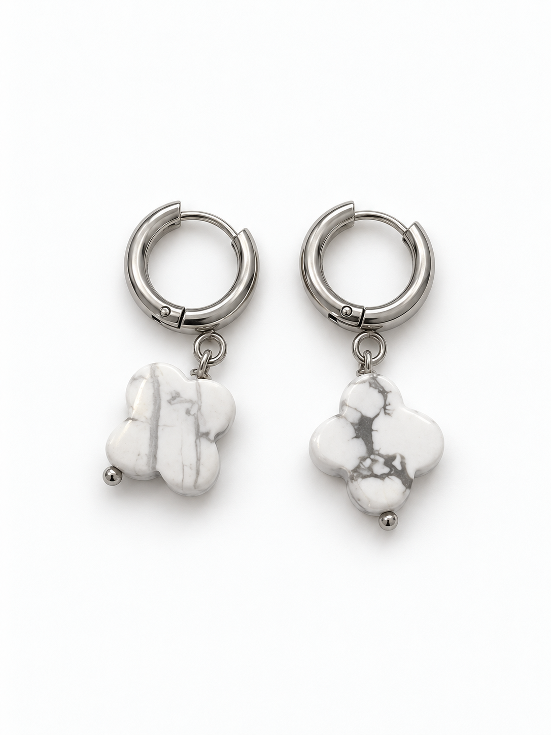 Boucle d'oreille Howlite