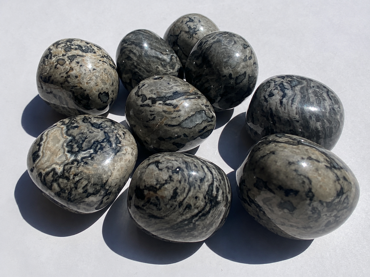 Pierre Agate crazy lace grise