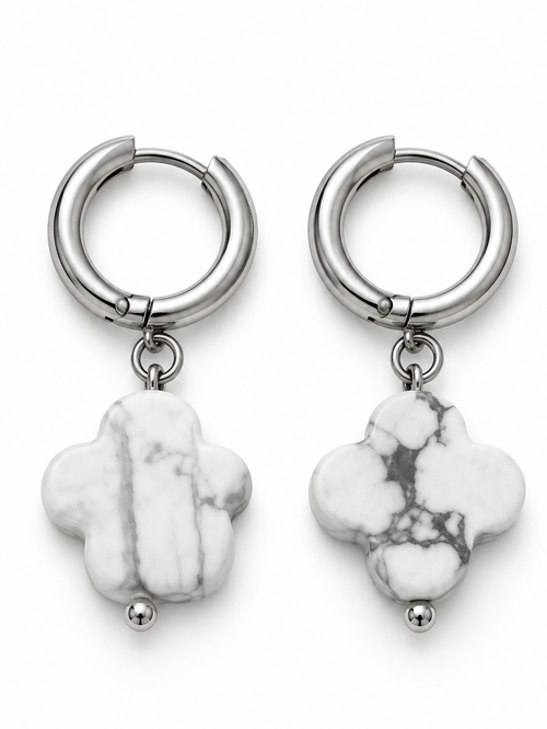 Boucle d'oreille Howlite