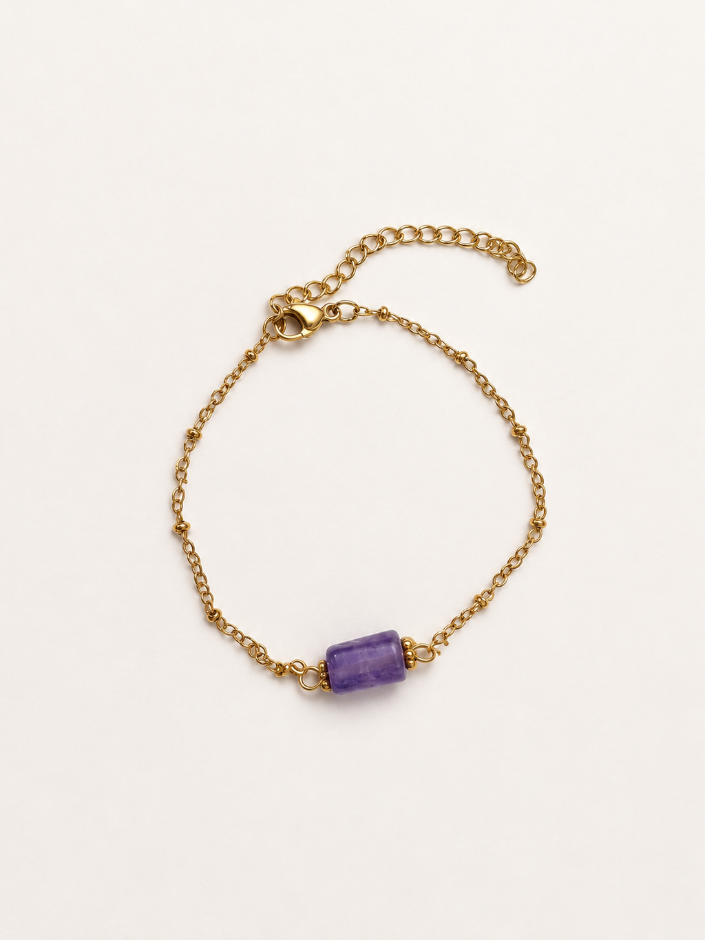 Bracelet doré Améthyste
