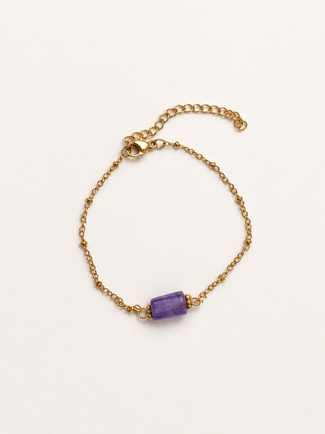 Bracelet doré Améthyste