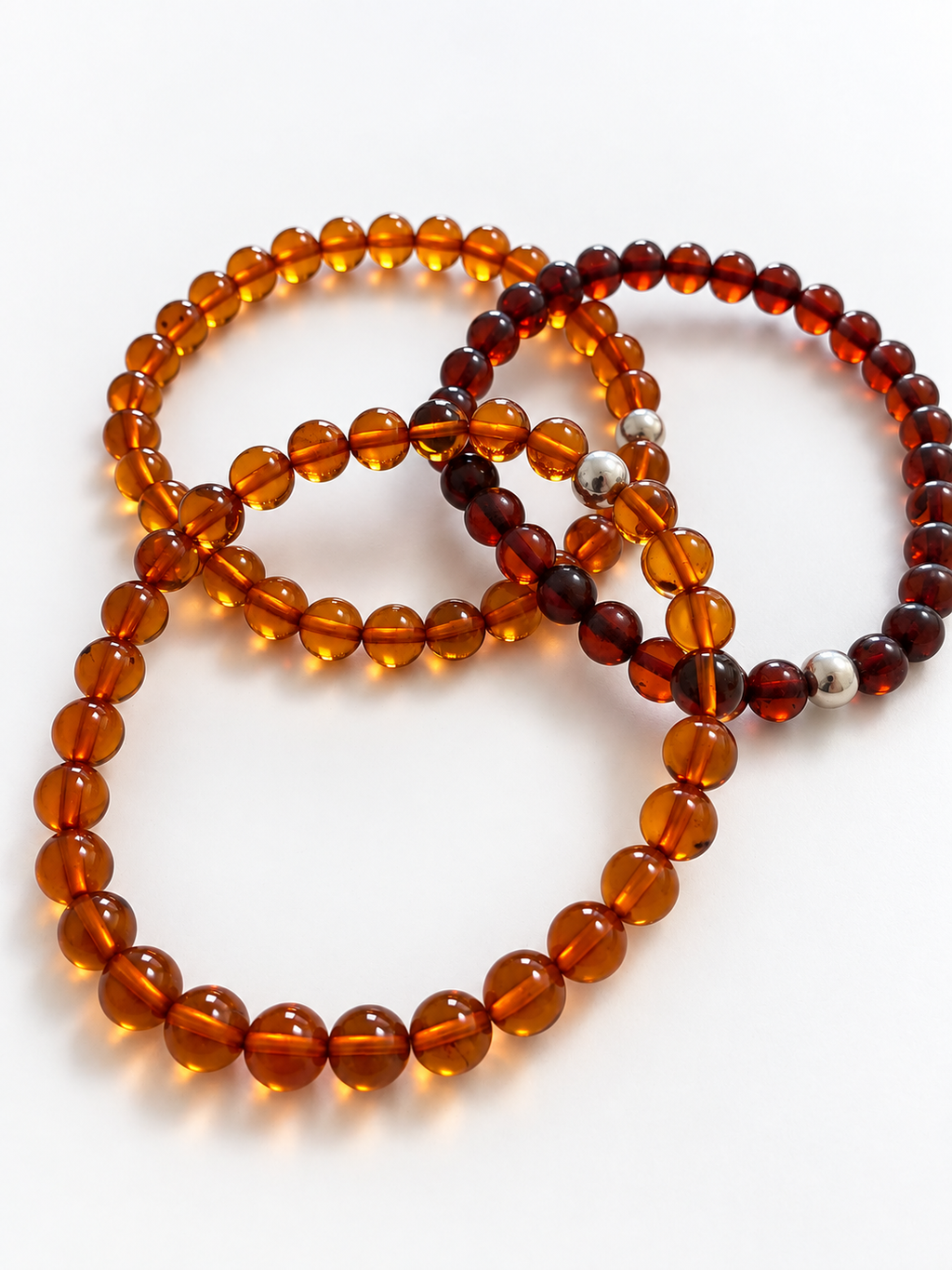 Bracelet Ambre Claire/Foncée/Cognac AA