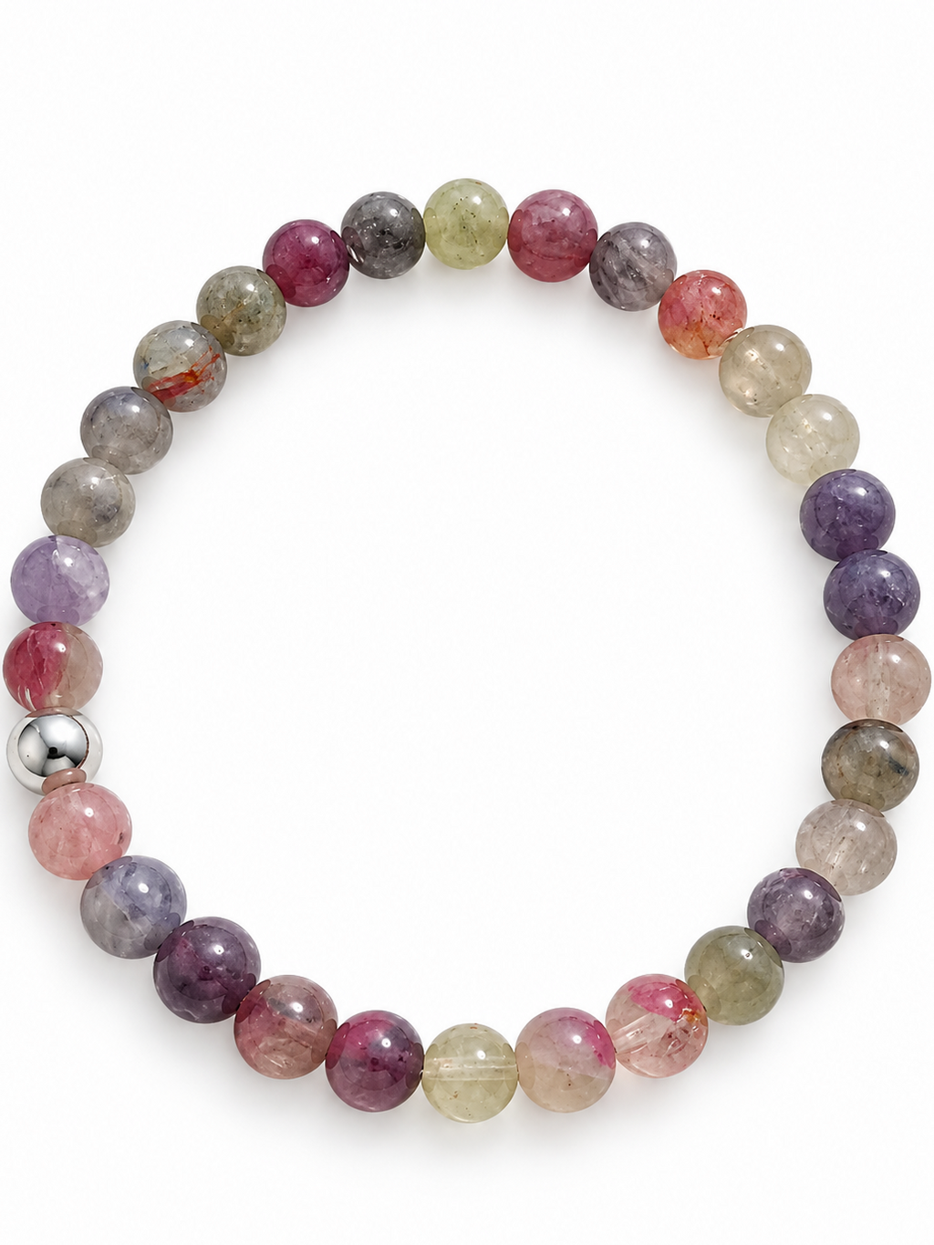 Bracelet Tourmaline rose sur eudialyte AA 6mm