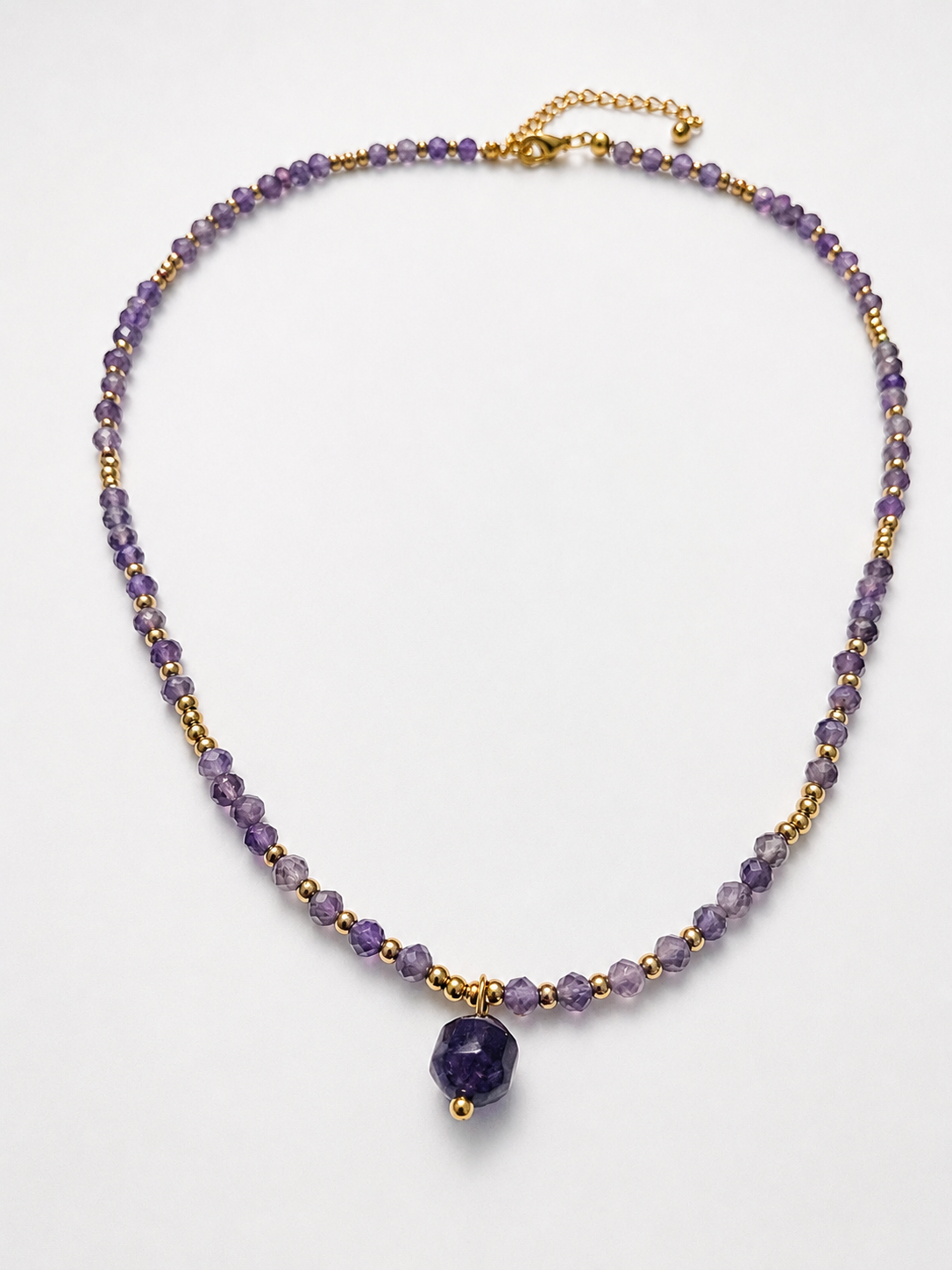 Collier doré Améthyste
