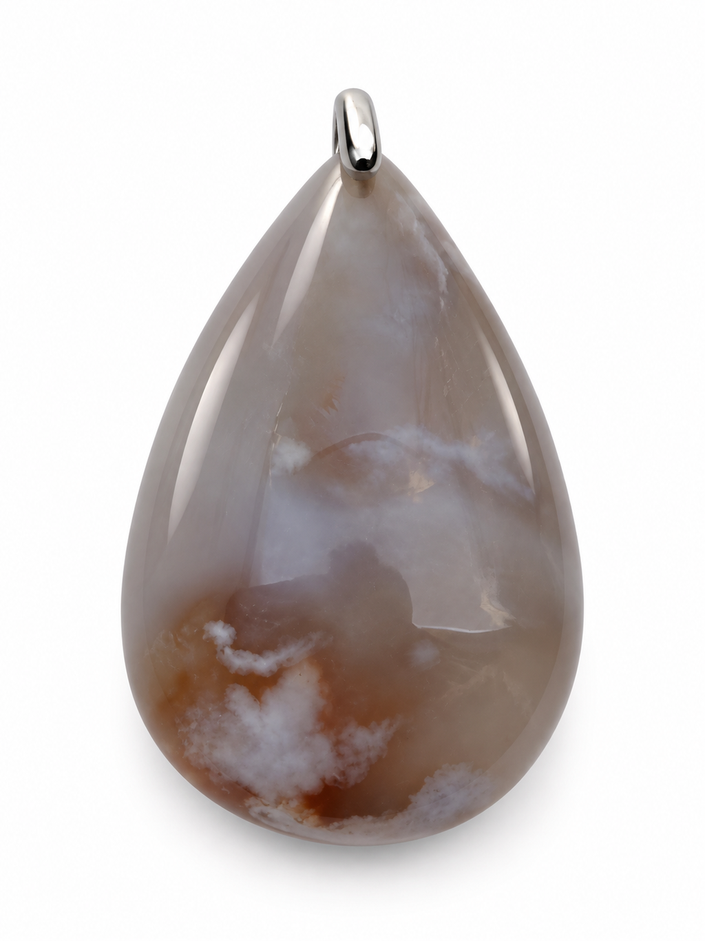 Pendentif Fleur agate de cerisier