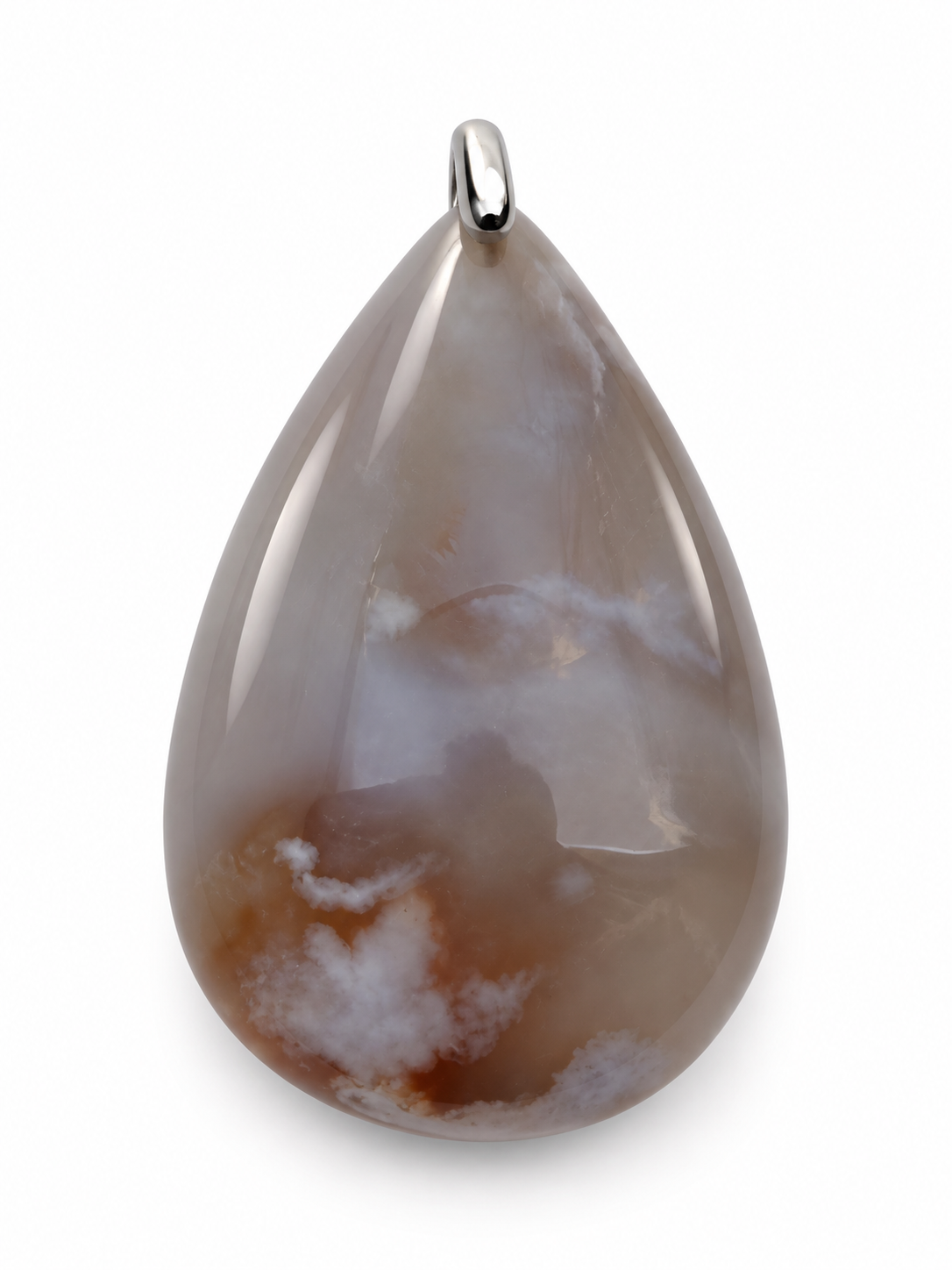 Pendentif Fleur agate de cerisier