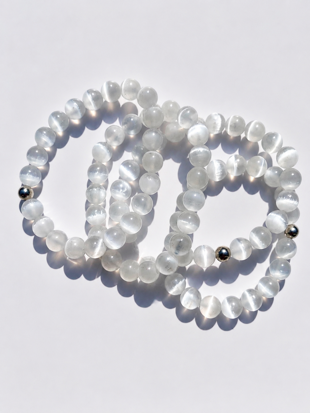 Bracelet sélénite AA 8mm