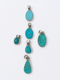 Pendentif Turquoise AA serti argent 925