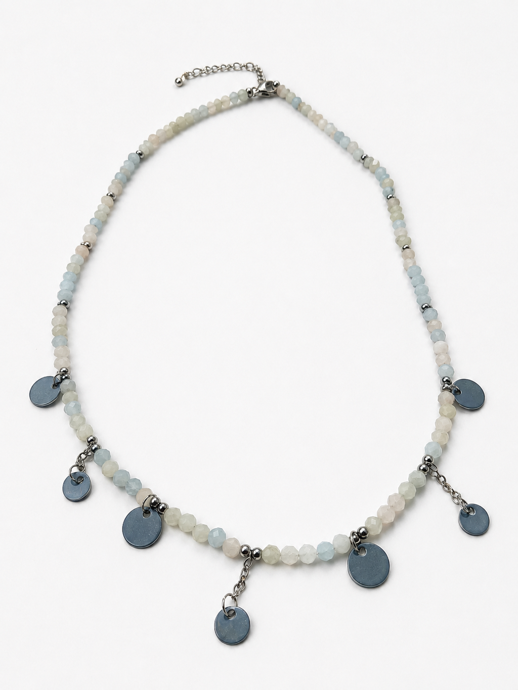 Collier Argent et Béryls