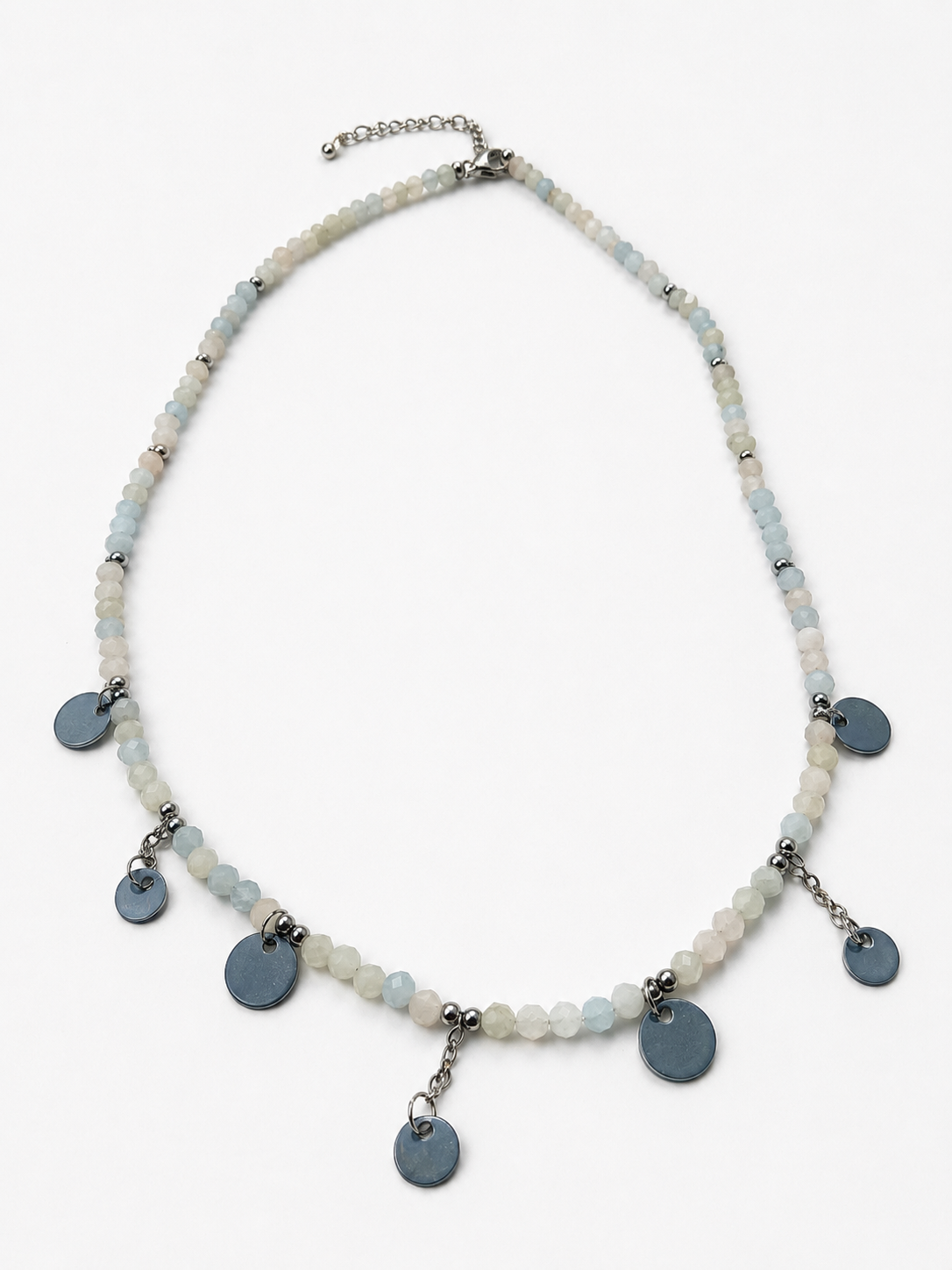 Collier Argent et Béryls