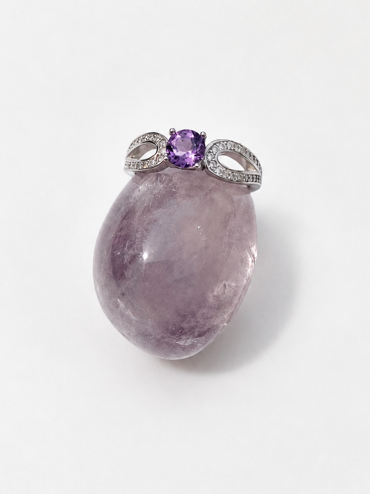 Bague Argent Améthyste