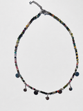 Collier Argent et Tourmaline multicolore