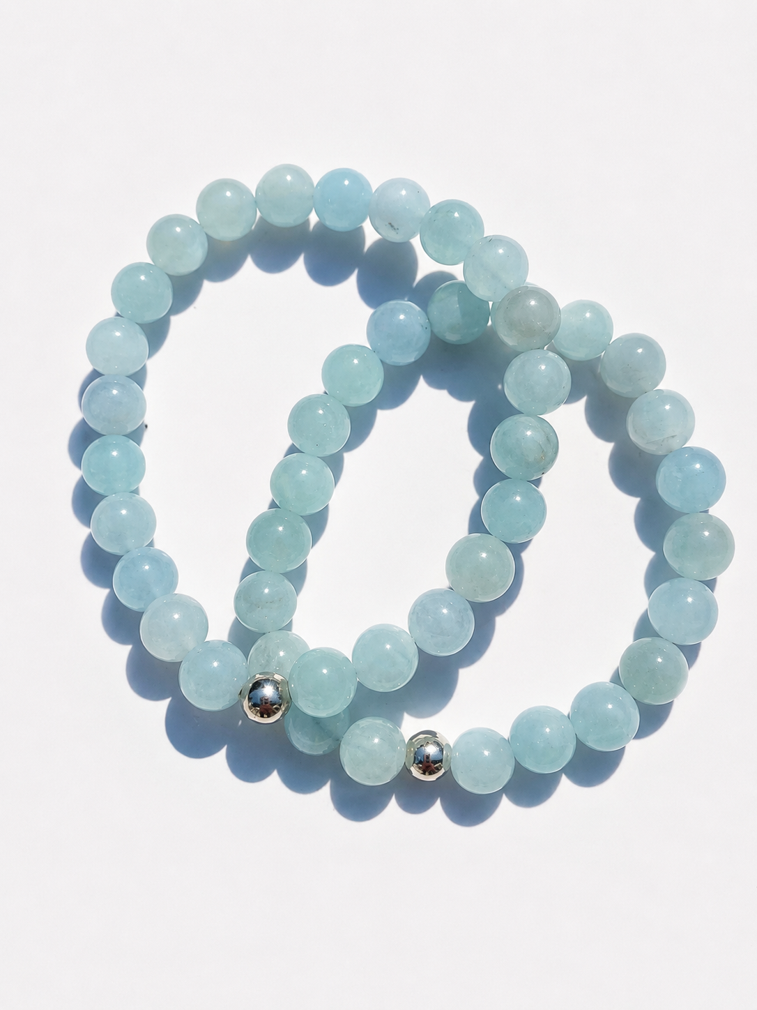 Bracelet Aigue marine AA 8mm