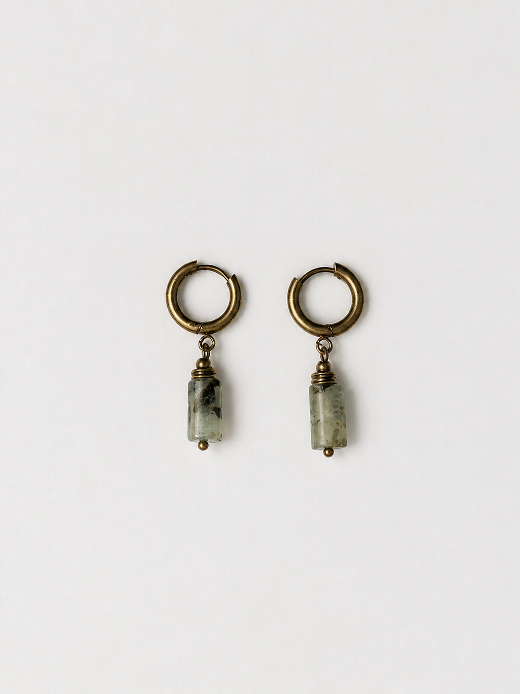 Boucles d'oreilles Préhnite