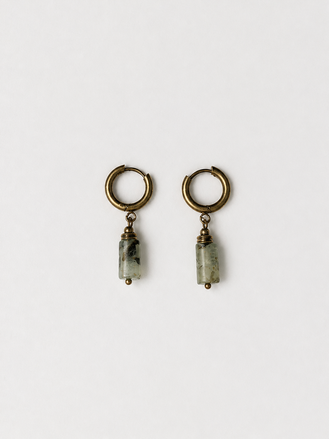 Boucles d'oreilles Préhnite