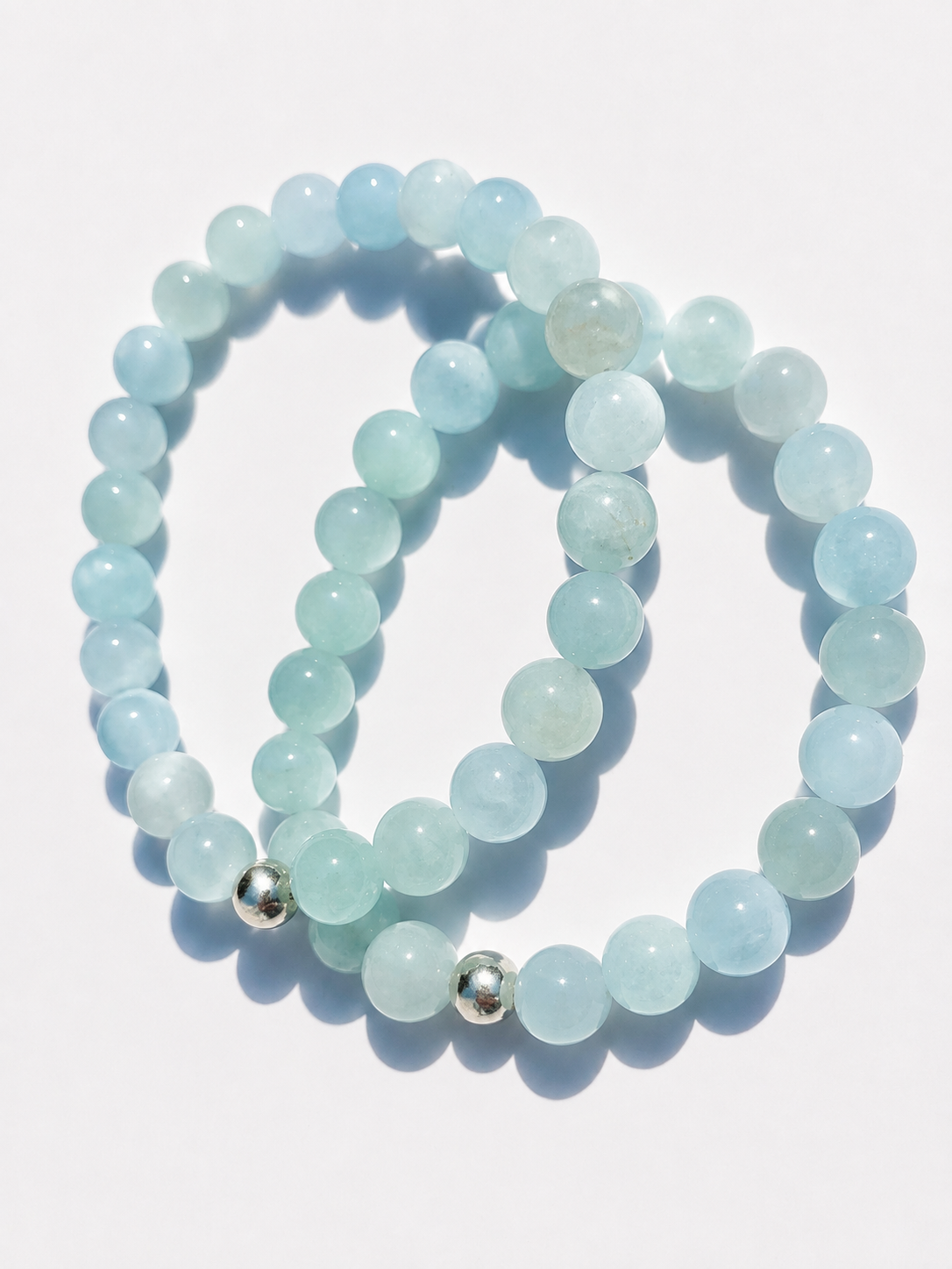 Bracelet Aigue marine AA 8mm