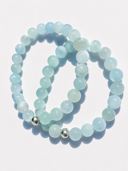 Bracelet Aigue marine AA 8mm