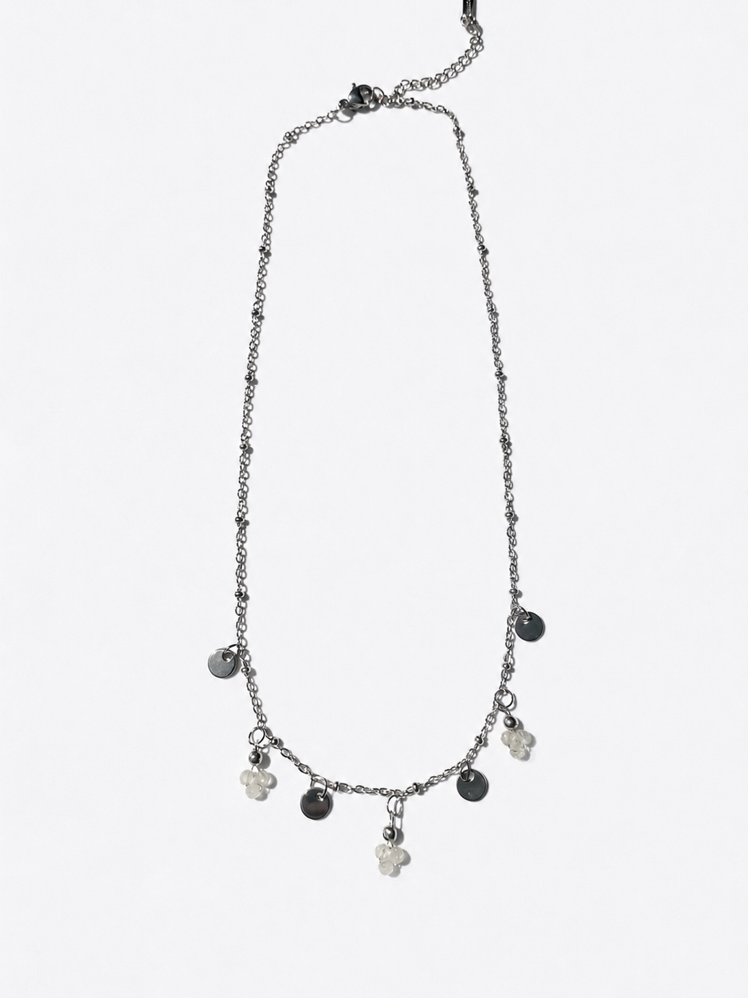 Collier argent Préhnite
