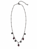 Collier argent Grenat rhodolite AA
