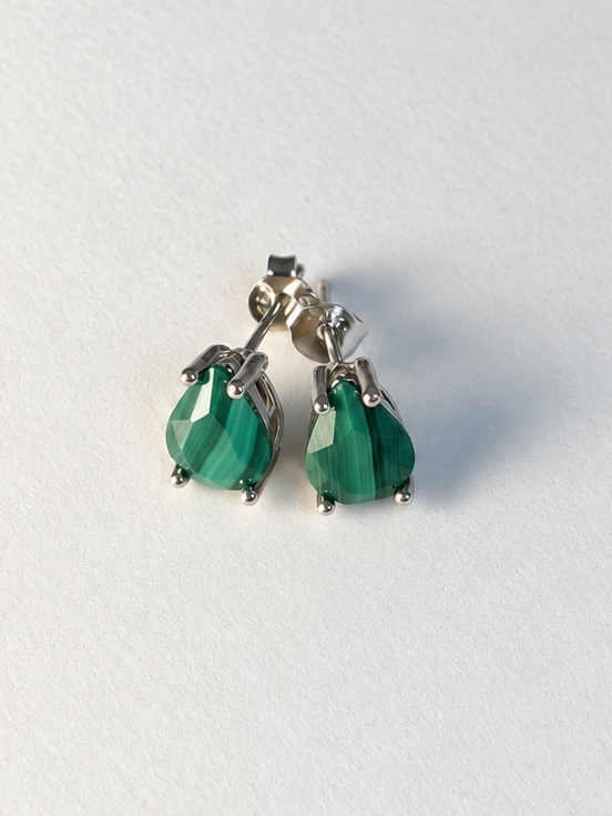 Boucles d'oreilles Malachite