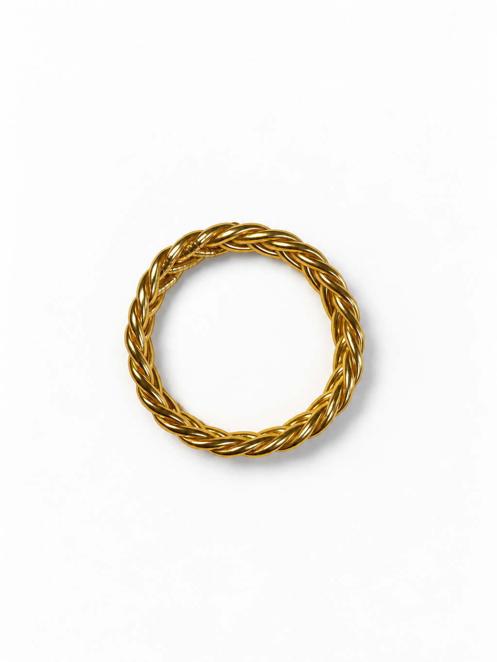 Bracelet Jonc bouddhiste tressé doré