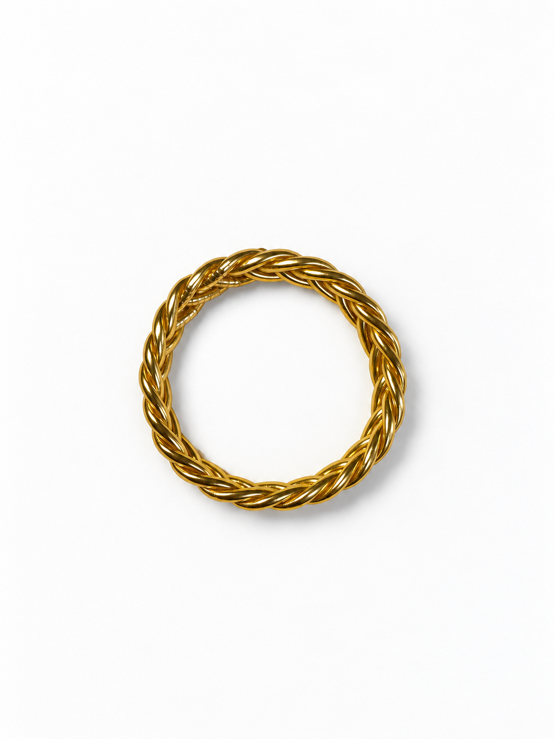 Bracelet Jonc bouddhiste tressé doré