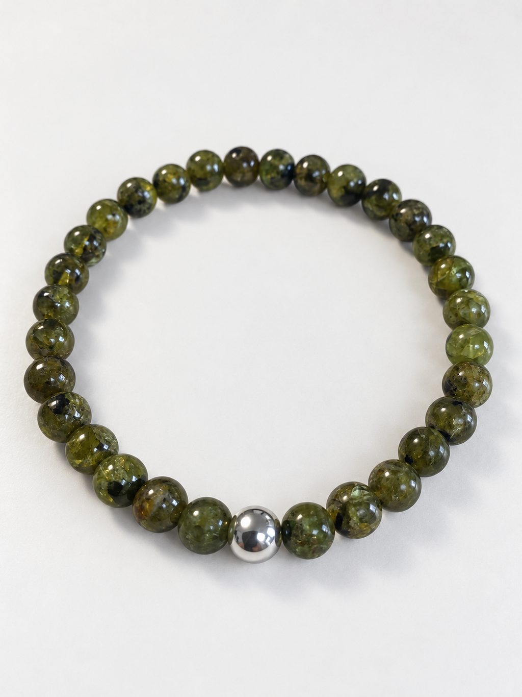 Bracelet Péridot 6mm