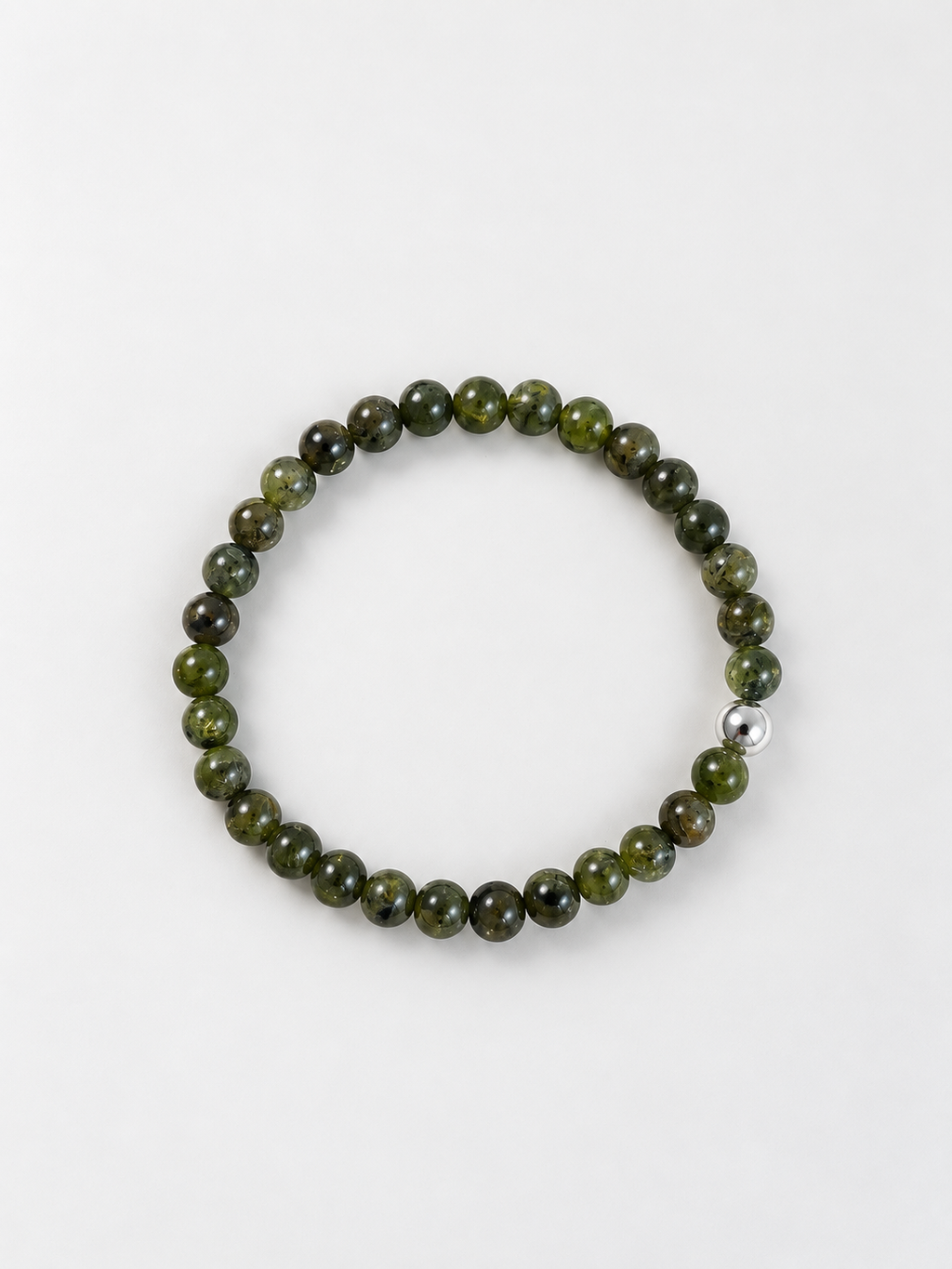 Bracelet Péridot 6mm