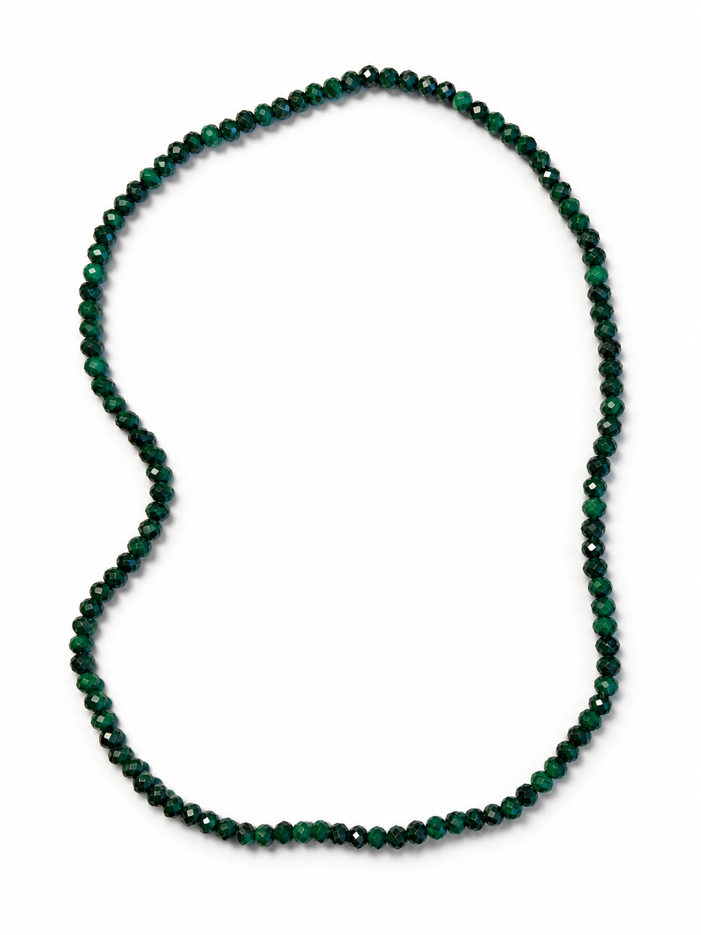 Collier facettés élastique Malachite