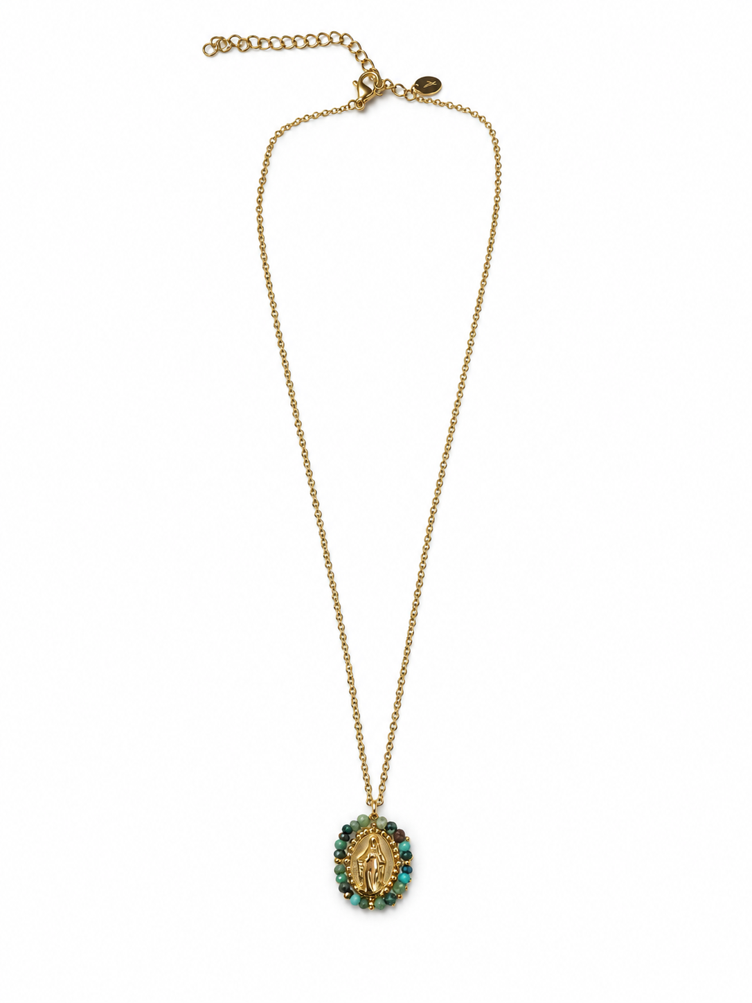 Collier Madone Turquoise Africaine