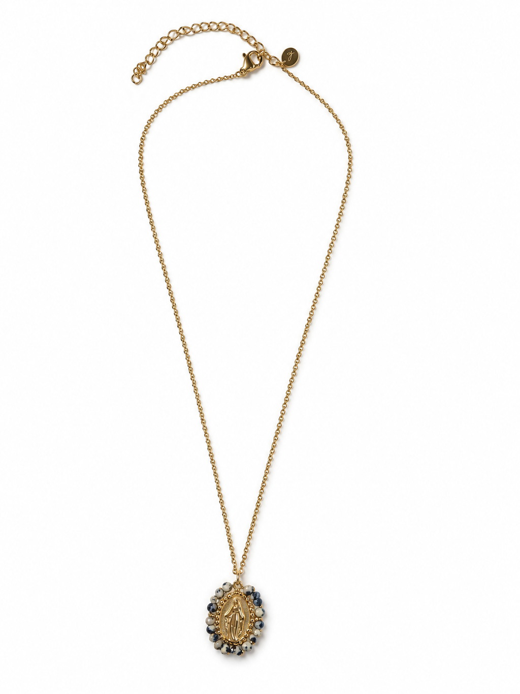 Collier Madone Jaspe dalmatien