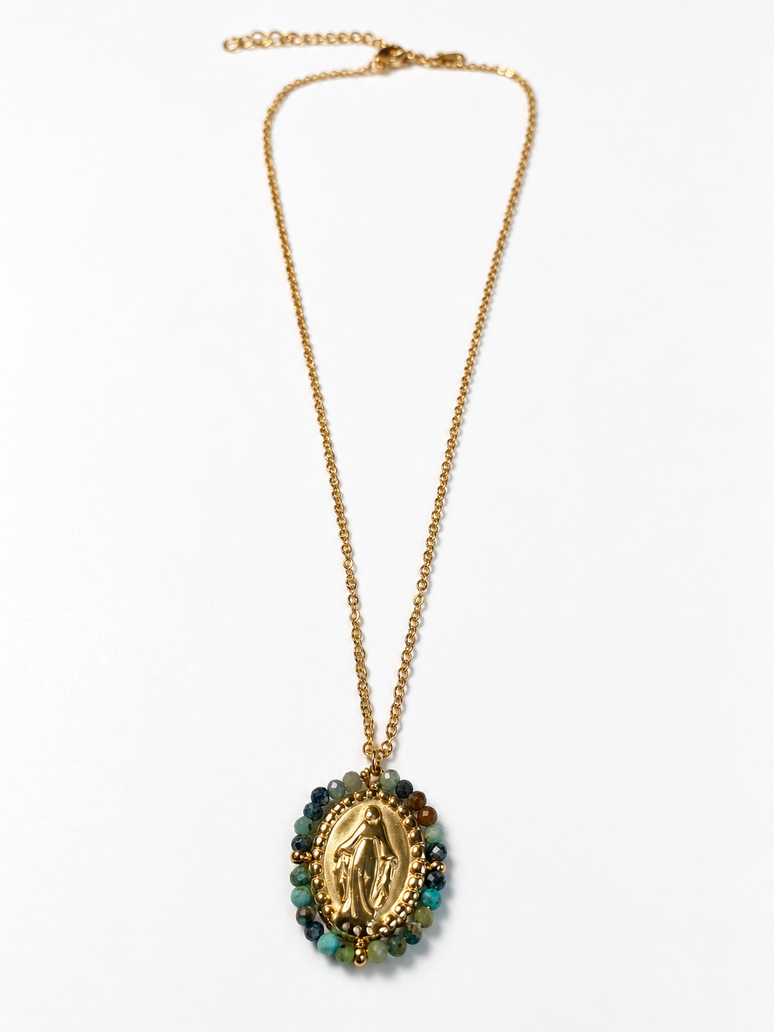 Collier Madone Turquoise Africaine