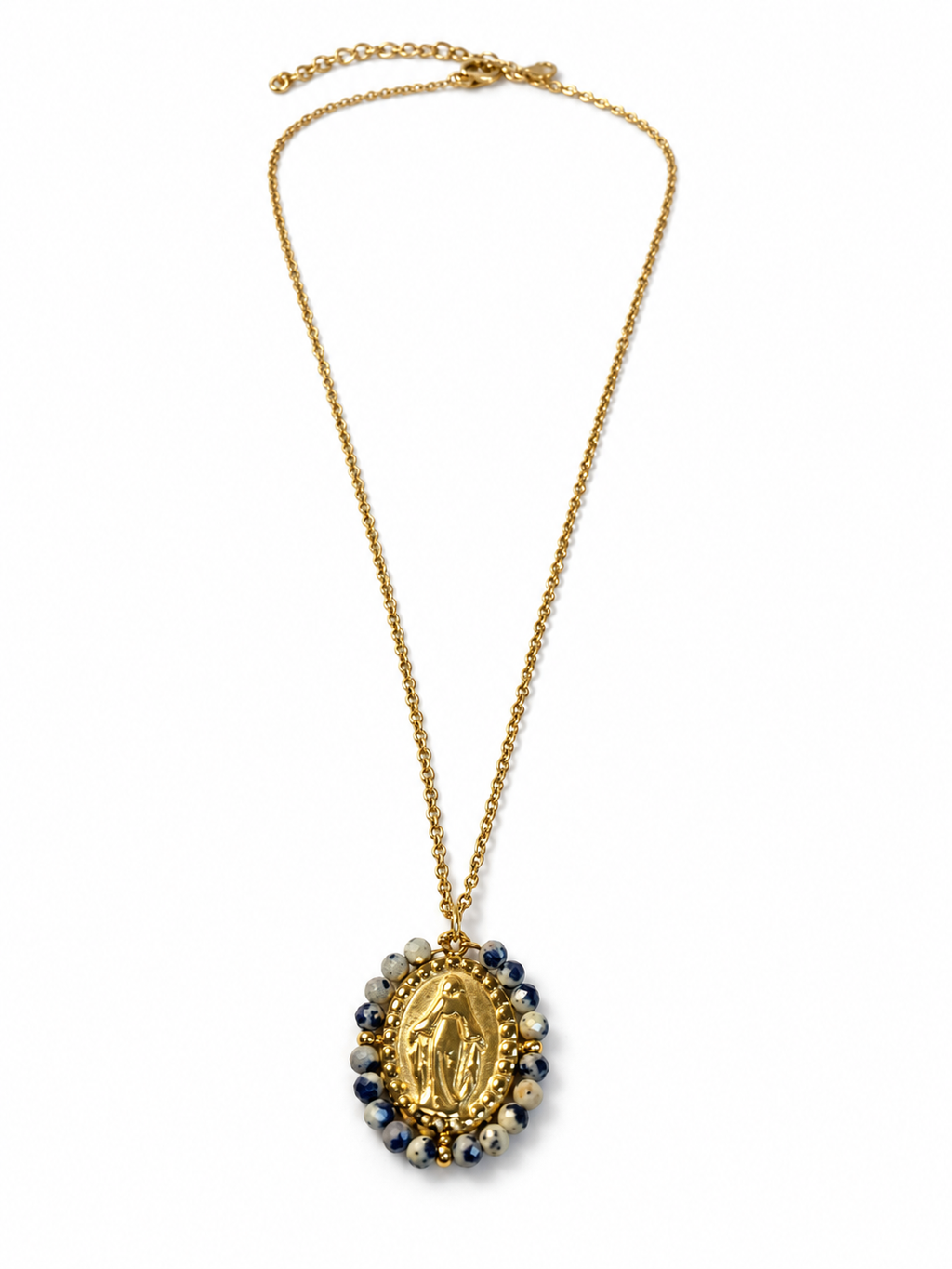 Collier Madone Jaspe dalmatien