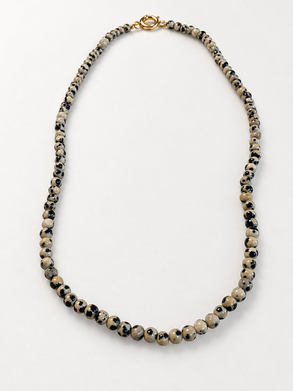 Collier doré Jaspe Dalmatien