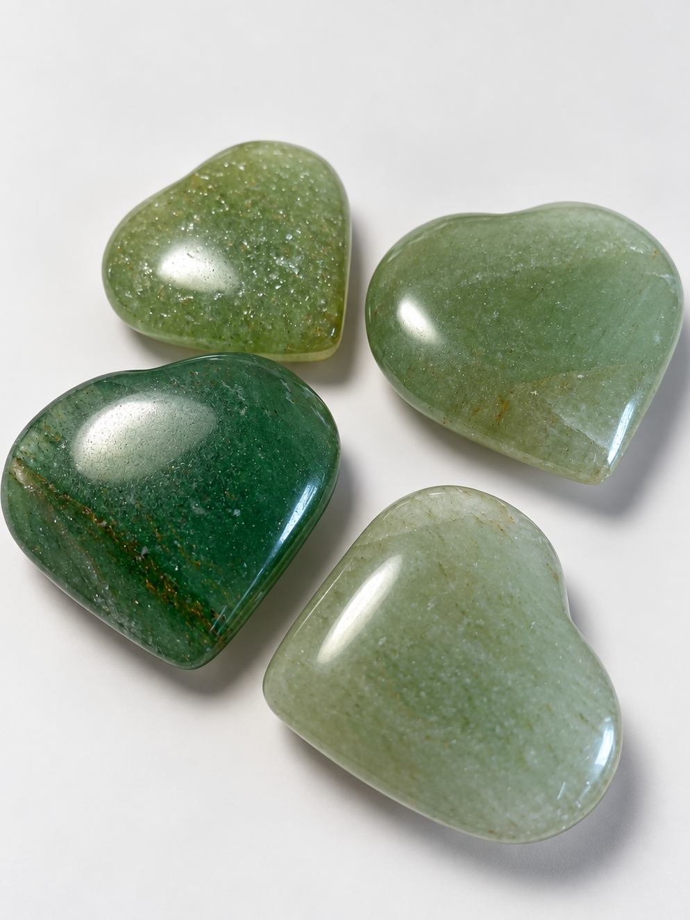 Galet coeur Aventurine verte A