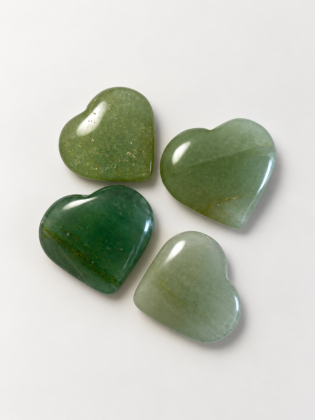 Galet coeur Aventurine verte A