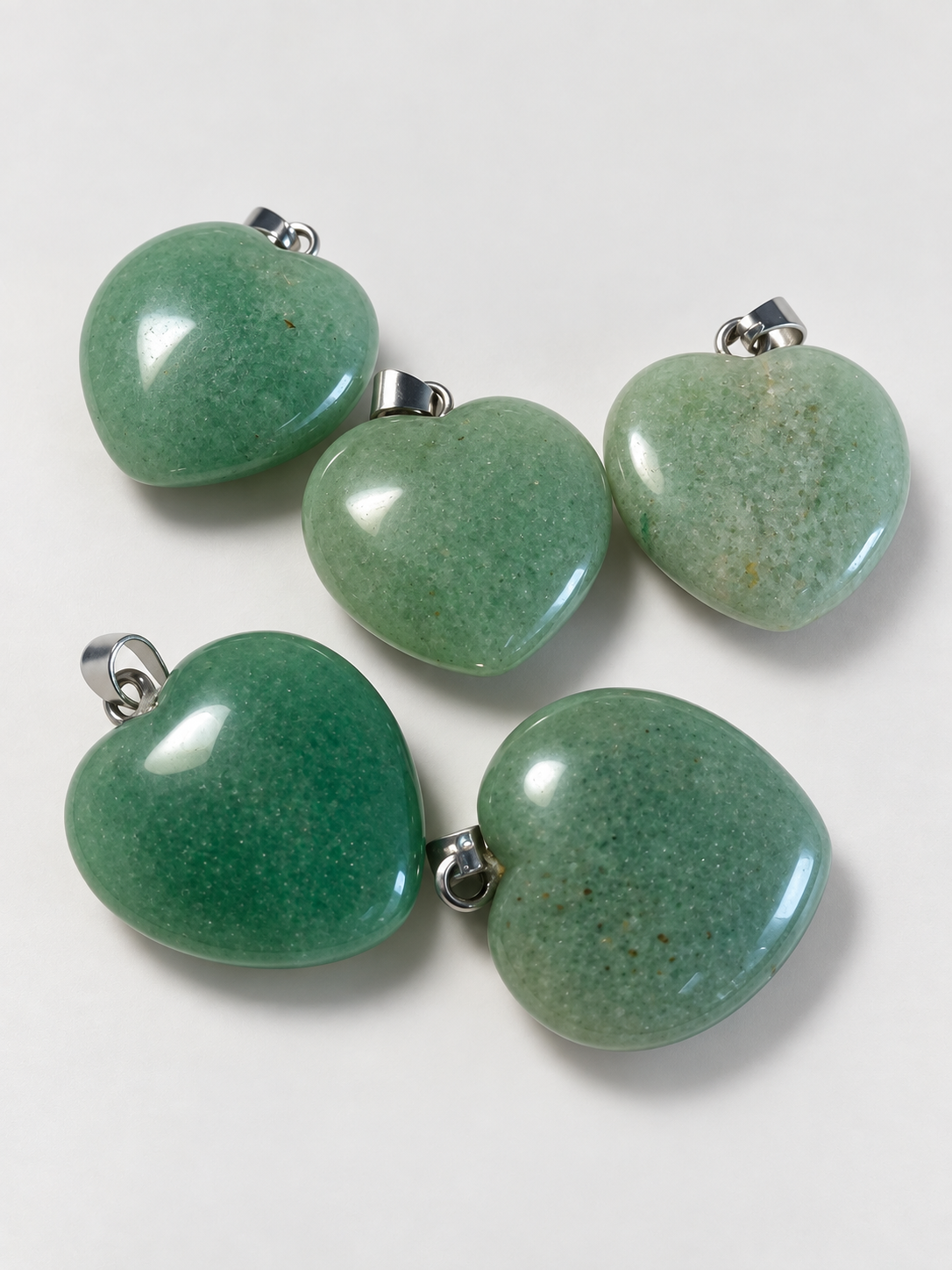 Pendentif coeur Aventurine verte A