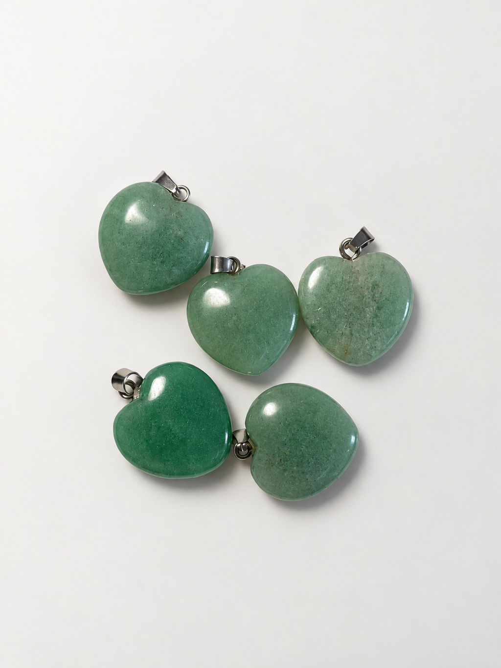 Pendentif coeur Aventurine verte A