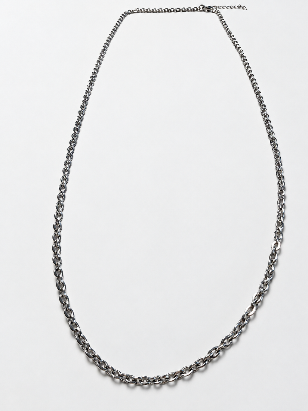Chaine maille forçat argentée modèle 6