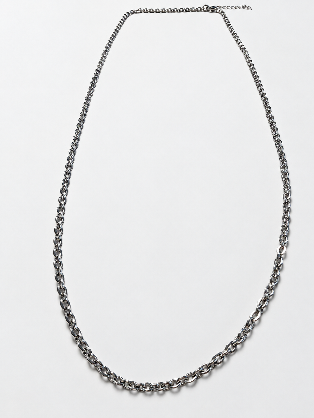Chaine maille forçat argentée modèle 6