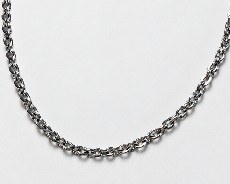 Chaine maille forçat argentée modèle 6