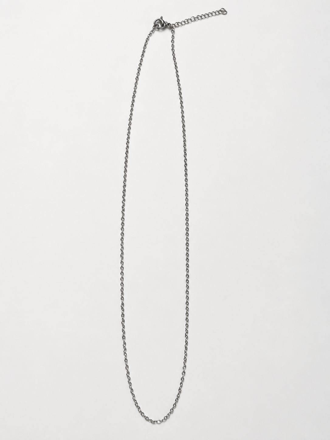 Chaine 50 cm Maille forçat argentée Modèle 9