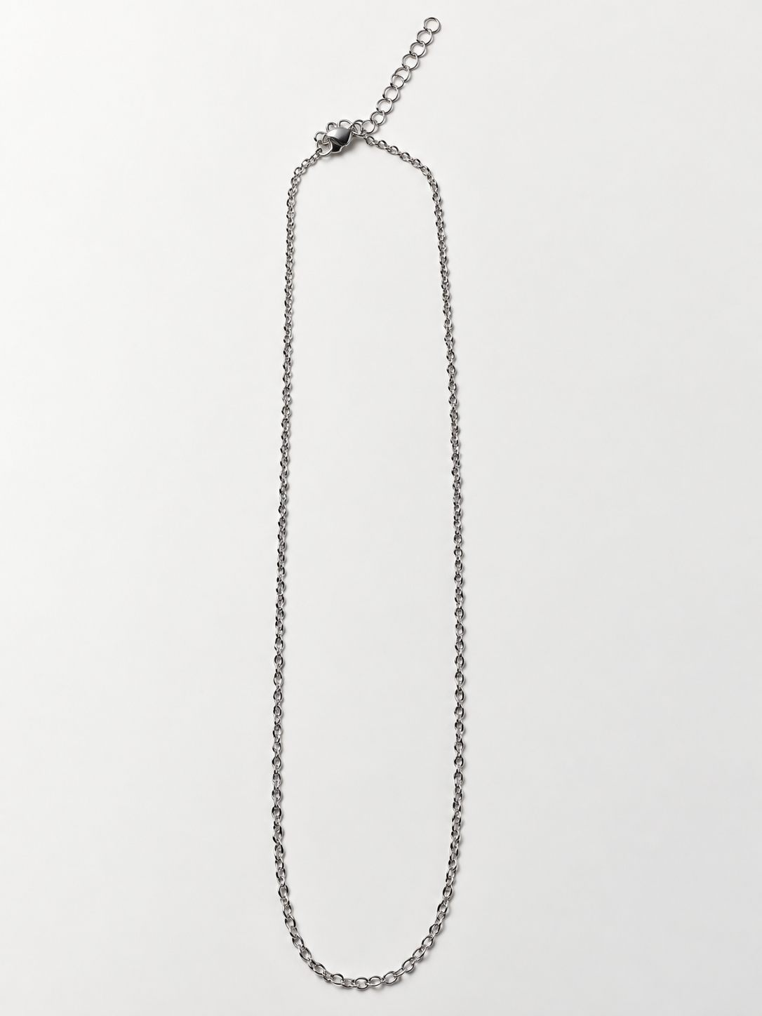 Chaine 40 cm Maille forçat argentée Modèle 10